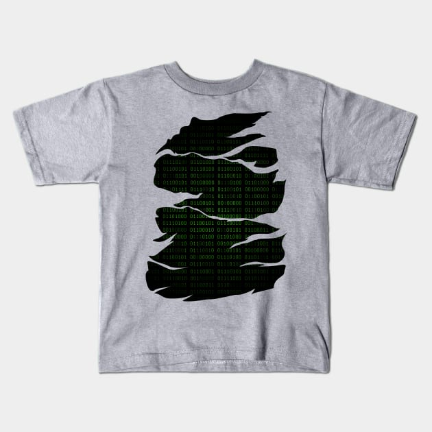 Binary Coded Kids T-Shirt by Alpheratz